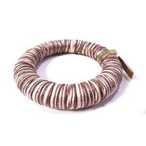 Neiman Marcus Women's Twine Wrapped Resin Bangle Bracelet NWT 198 brown